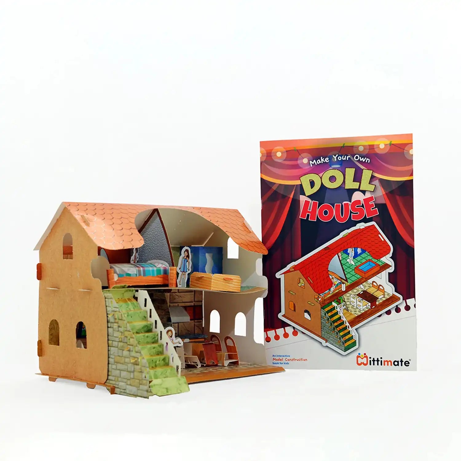 Buy DIY 3D Doll House with 53 Pieces Puzzle 8 12 Yrs Kids Mittimate