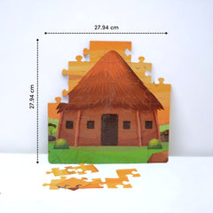Mud House Jigsaw Puzzle | Fun & Learning Games for kids