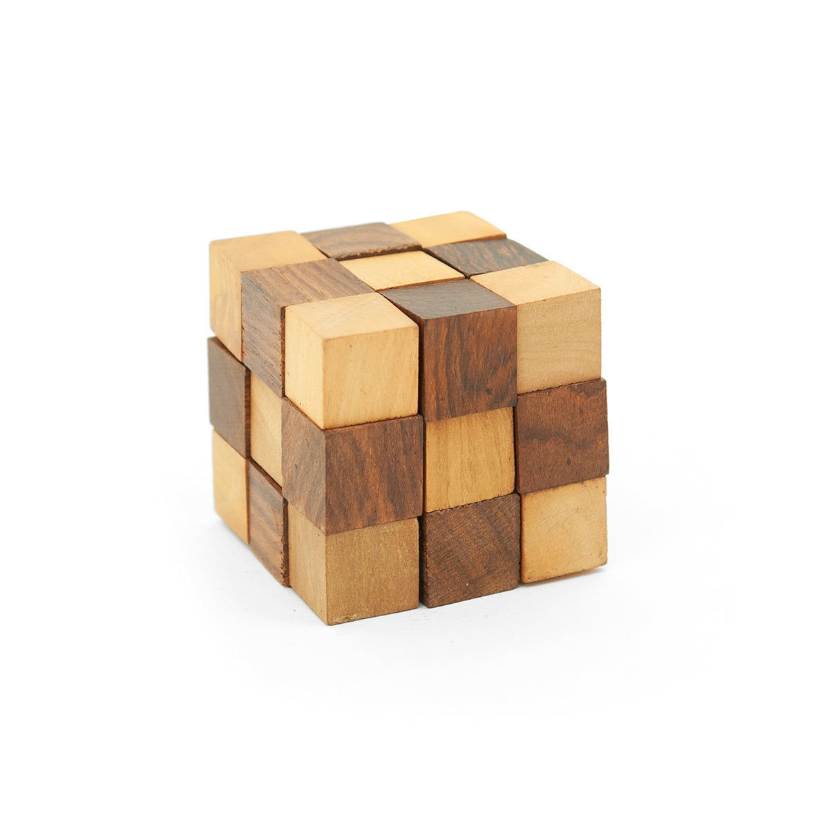Snake Cube Puzzle 1.5″ | Wooden Brain Teaser Games | Fun & Learning