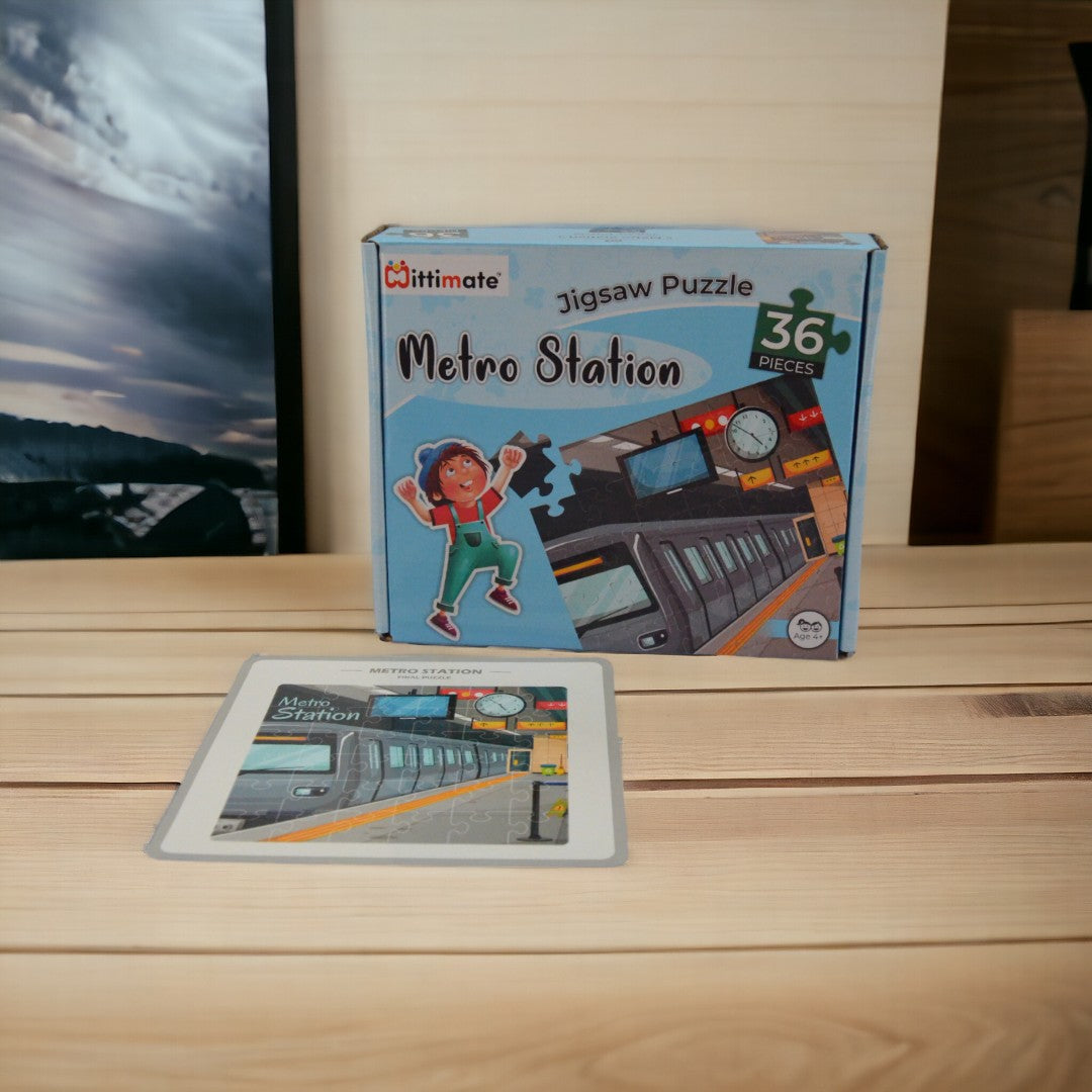 Metro Station Jigsaw Puzzle | Fun & Learning Games for kids