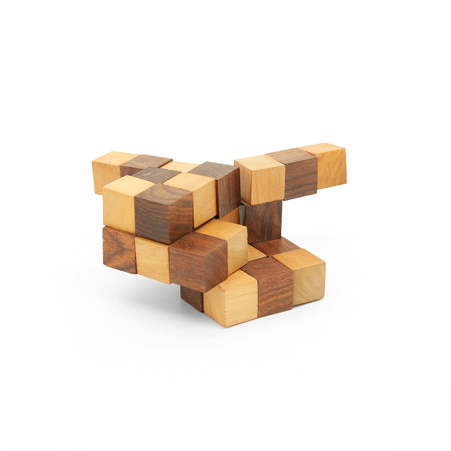 Snake Cube Puzzle 2″ | Wooden Brain Teaser Games | Fun & Learning