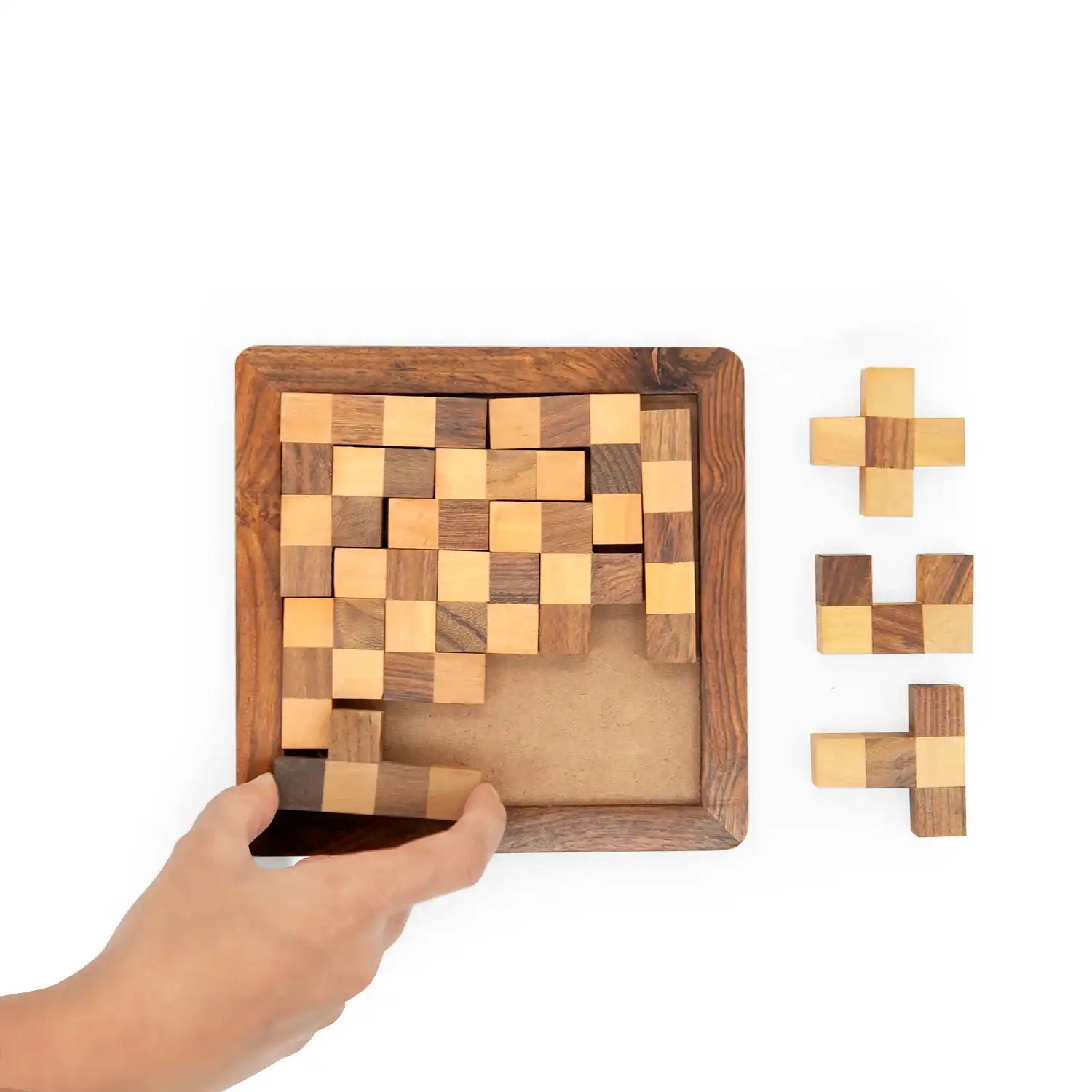 Wooden Brain Teaser Pentomino Puzzle Toy I 6 To 10 Yr Kid – Mittimate