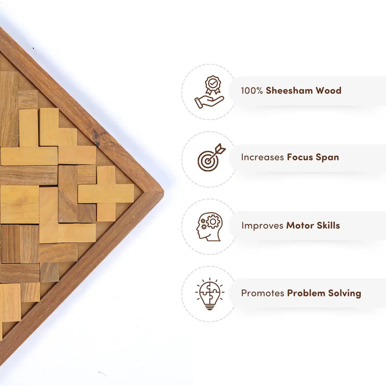 Brain Teaser Wooden Pentomino Puzzle for 6 to 10 year olds I Mittimate