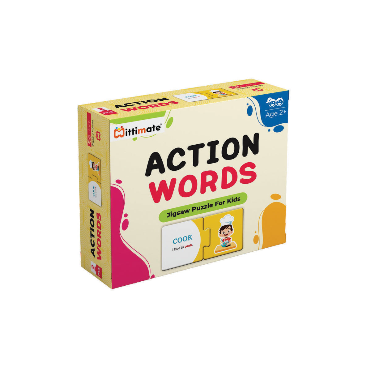 2 Pcs Action Words Jigsaw Puzzles | Fun & Learning Games for kids