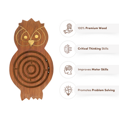 Maze Puzzle Labyrinth Owl | Kids wooden Games | Fun & Learning