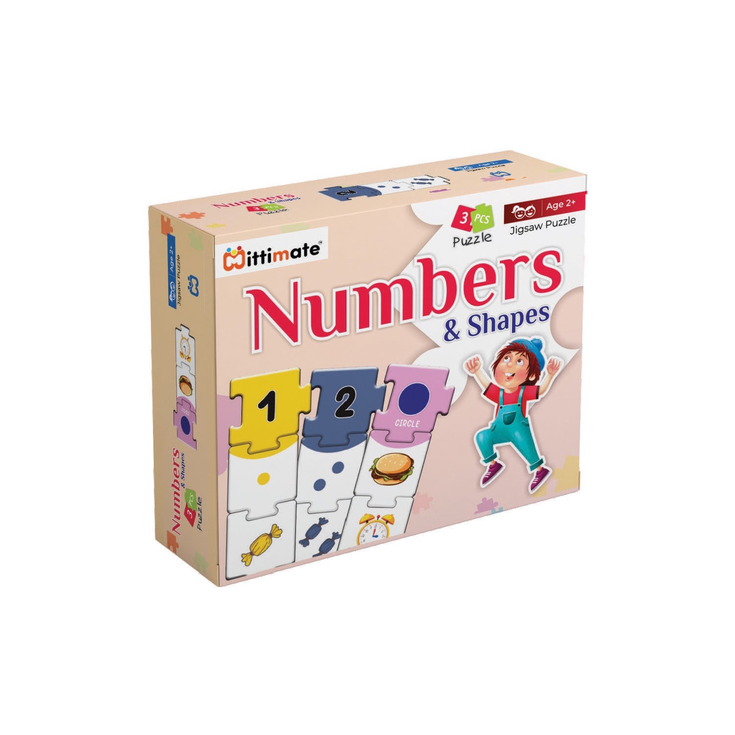 3 Pcs Number & Shapes Jigsaw Puzzle | Fun & Learning Games for kids