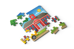 Home and Around Jigsaw Puzzle Combo (Set of 5 -  Fire Station, Hospital, Police Station, Post Office and School)- Fun & Learning Games for kids