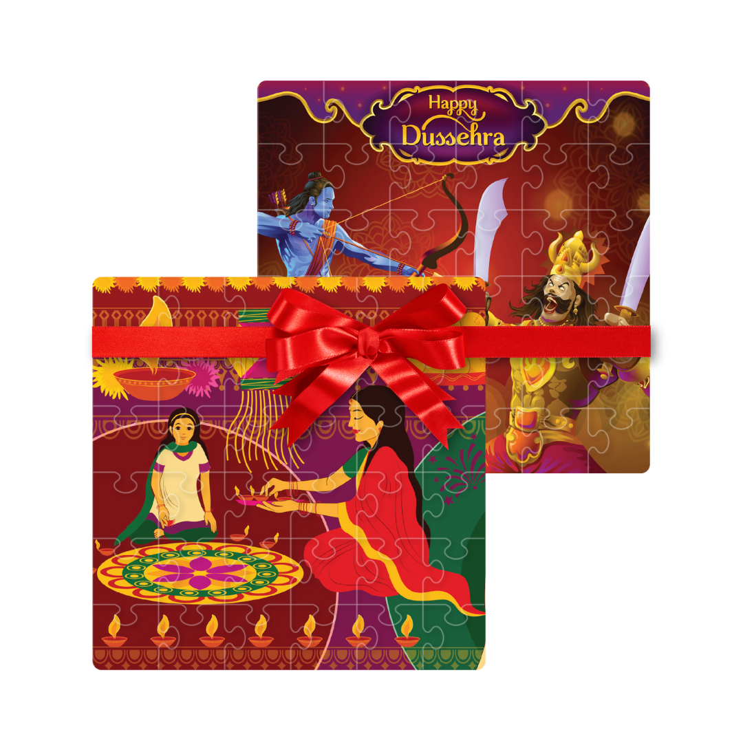 Diwali and Dussehra Jigsaw Puzzle Combo (Set of 2) - Fun & Learning Games for kids