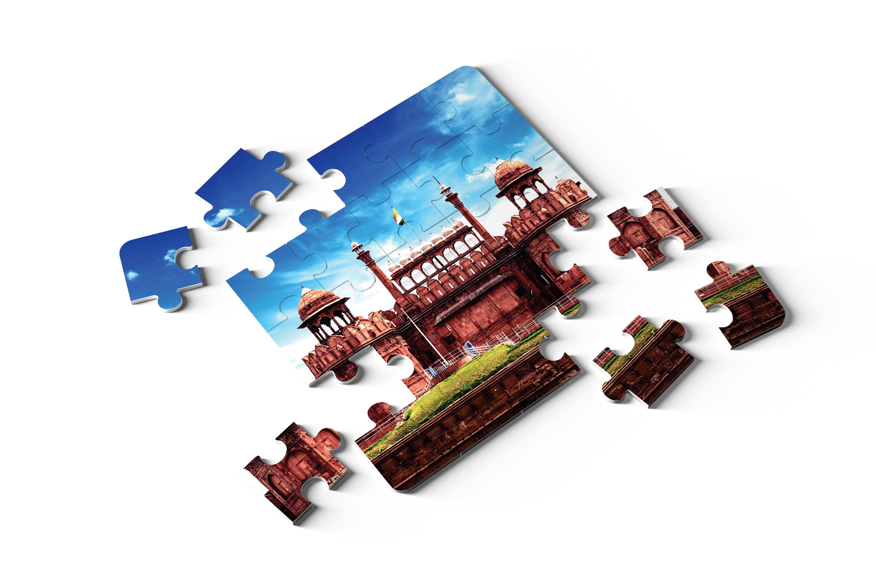 Indian Monuments Jigsaw Puzzle Combo (Set of 5) - Fun & Learning Games for kids